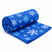 Serviette rafraîchissante personnalisée à motif floral intégral, design enroulable et portable, activée par l'eau, lavable en machine, tissu absorbant à motifs