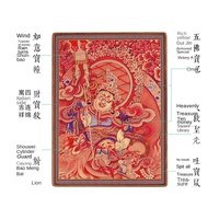 Statues du Roi des Cieux en laiton et bois, trésors chinois traditionnels, artisanat de bureau, cadeaux pour la décoration du salon