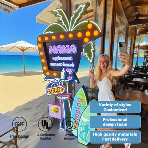 定制商务发光二极管灯标志户外商店名称板欢迎商业道路标志塔外标牌 - Product Image 5