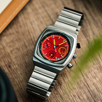 Reloj de Cuarzo Cuadrado de Alta Gama Inspirado en Agujeros de Gusano para Hombre, Aleación de 10 mm y 38 mm, Estilo Deportivo y de Negocios, Manecillas Luminosas con Tritio