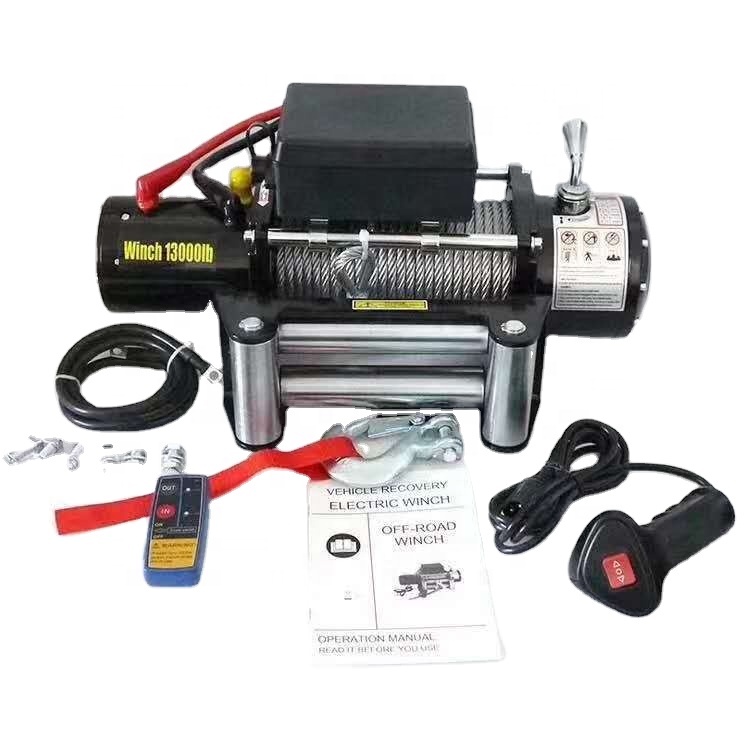 Tời Điện Xe Hơi 2000-12000lbs 12V 24V 4WD Off Road 4X4 Có Dây Tổng Hợp