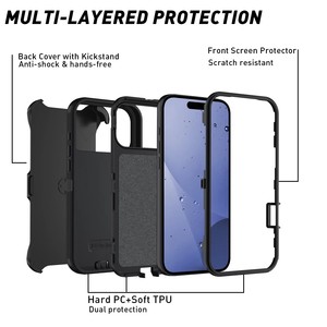 Sturzsichere Heavy-Duty Defender Hülle 3-Lagen-in-1 Schutzhülle für iPhone 17 Pro Max 16 15 14 13 12 11 XR XS 7 8 Plus - Product Image 5