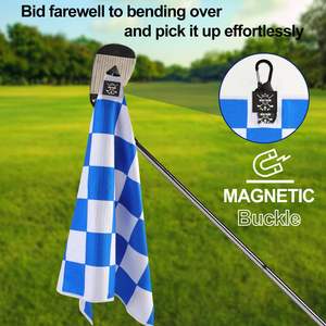 Custom Magnetic Golf <b>Towels</b> for Golf Bags Premium Waffle-<b>Pattern</b> <b>Towel</b> with Magnet and Carabiner Clip for Golf Carts Clubs - Product Image 3