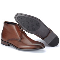 Vente en gros de chaussures de cheville décontractées en cuir de qualité supérieure bottes Chelsea noires antidérapantes pour hommes pour usage quotidien