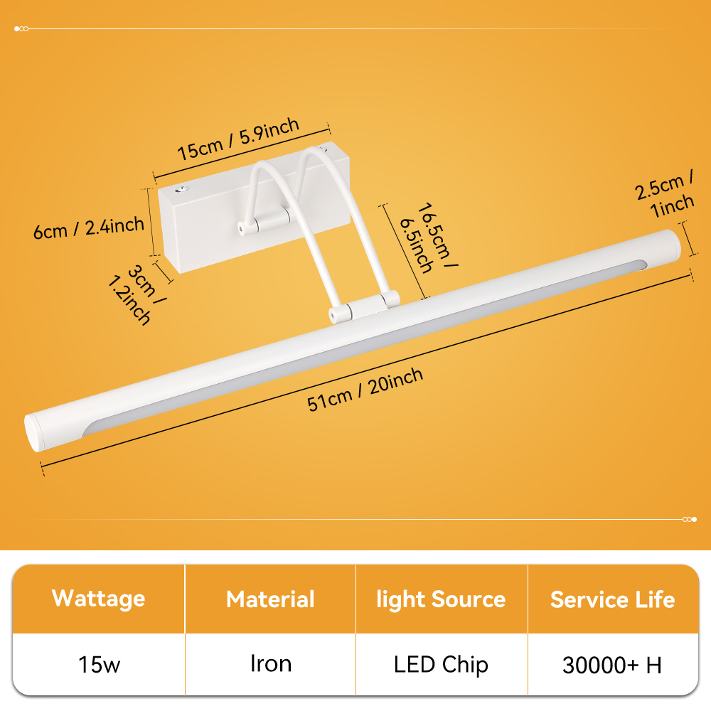 15W - White - 50CM