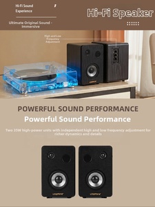 Tourne-disque <span class=keywords><strong>vinyle</strong></span> en acrylique transparent de conception nouvelle avec plateau robuste, contrepoids réglable, éclairage LED et sortie Bluetooth - Product Image 2