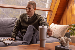 Gobelet isolé Reekoos 40oz avec poignée et <span class=keywords><strong>paille</strong></span> Cadeaux pour femmes Noël, anniversaire, Saint-Valentin 100% Anti-fuite - Product Image 5