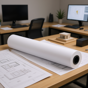 Rollo de Papel para Plotter de Formato Ancho de 24 Pulgadas, 300 Pies, 20 Lb, para Diseño CAD, Planos Arquitectónicos, Mapas GIS, 2 Rollos - Product Image 2