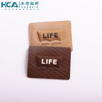 Vente en gros Petit Chapeau Jeans PU Cuir Imprimé Logo Patch Patches pour Vêtements Chapeaux