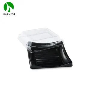 Harvest BF-40 Disposable Plastic Food Container Japanese Sushi Square Tray