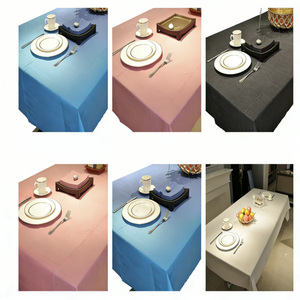 Premium <strong>Plastic</strong> + Flannel Tablecloth 54in X 108in Rectangle <strong>Plastic</strong> <strong>Table</strong> <strong>Cover</strong> for Parties - Product Image 2