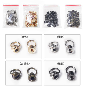 Juego de 40 piezas de adornos de cobre de cuatro colores para fundas de teléfono con perforadora y tornillos cruzados para decoración de teléfonos móviles - Product Image 5