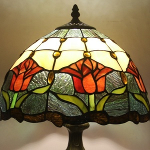Lámparas Tiffany Hechas a Mano LongHuiJing, Lámparas de Mesa de Estilo Rústico, Lámparas de Lectura de Vidrio Emplomado, Lámpara de Escritorio Decorativa - Product Image 3