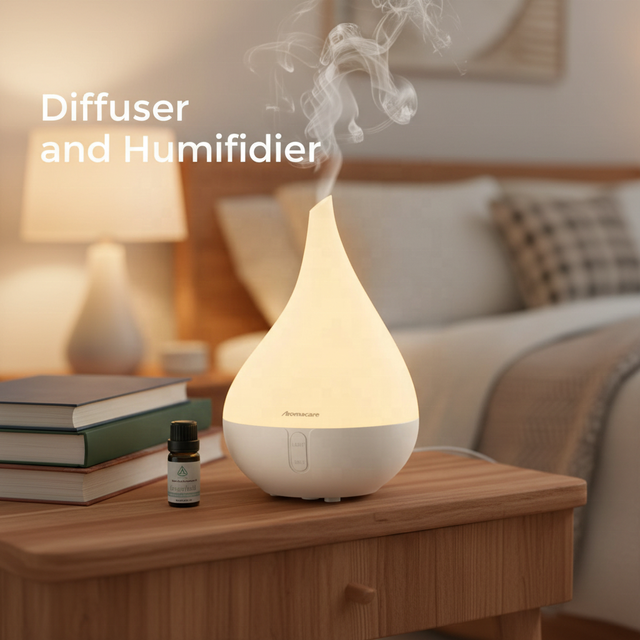 Essential Oil Diffuser for Home, Aromatherapy Diffuser Humidifier Quiet Cool Mist Diffuser for Bedroom, Office