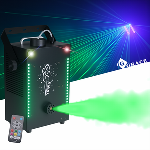 Igracelite 900W điều khiển từ xa 36 cái RGB 3in1 LED + sương mù khói máy + Laser Ánh Sáng sân khấu - Product Image 1