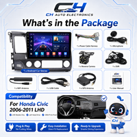 Pour Honda Civic 2004-2011, autoradio Android 15 de 9/10 pouces, CarPlay sans fil, GPS, WiFi, IPS, USB, 2DIN, 1280x720 HD