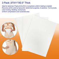 Almohadillas de Espuma Lipo de 8 x 11 Pulgadas, Paquete de 5, Postoperatorias, para Abdomen, Liposucción, Prendas de Compresión, Cojines Aplanadores, Cojines Lumbares para Asiento