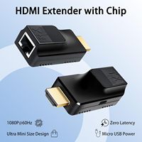 SYONG Küçük 60M HDMI Uzatıcı Tekli Cat6/Cat6A Ethernet Üzerinden İletim 1080P60Hz RJ45 Dönüştürücü CCTV Ses Video için