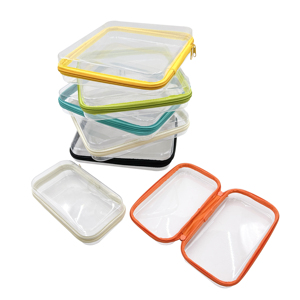 Nhà Máy Bán PVC Trong Suốt Trường Hợp Lưu Trữ Túi Biểu Tượng Tùy Chỉnh Thiết Kế Màu Sắc Frosted Rõ Ràng Xách Tay Bền Dây Kéo Hộp Thiết Lập Cho Các Trường Học - Product Image 1