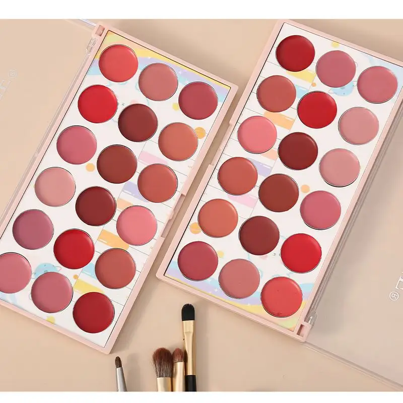 Nouveauté de qualité supérieure MISS ROSE 18 couleurs 18g kit de palette de rouge à lèvres hydratant mat brumeux