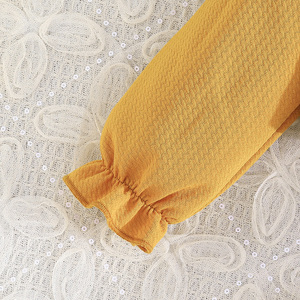 เสื้อผ้าเด็กผู้หญิง แฟชั่นเดรสแขนยาว/แขนกุด แต่งระบาย ผ้าสแปนเด็กซ์/โพลีเอสเตอร์ สำหรับฤดูใบไม้ร่วง ขายส่งจากโรงงาน ชุดสองชิ้น - Product Image 3