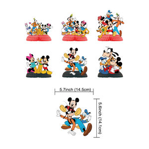 Décorations de fête d'<span class=keywords><strong>anniversaire</strong></span> <span class=keywords><strong>Mickey</strong></span> Assiettes Ballons Vaisselle en papier jetable Fournitures de fête prénatale Utilisation en intérieur - Product Image 4