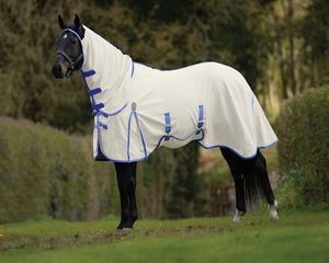 Alfombra de caballo de verano duradera personalizada, manta de malla con hoja de mosca con material de PVC/poliéster, uso de doma, tamaños personalizados - Product Image 4