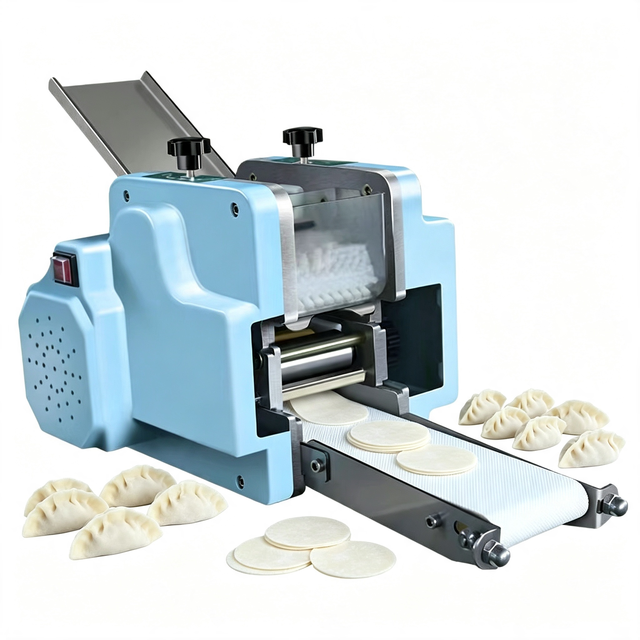 Tabletop Small Grain Product Automatic Papad Momo Empanada Samosa Gyoza Wonton Dumpling Maker Skin Wrapper Making Machine