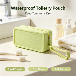 Soft Silicone Makeup Bag Waterproof Cosmetic Organizer Makeup Brush Storage <b>Case</b> <b>Lipstick</b> Bank Card Pouch Custom Logo Wholesale - Product Image 2