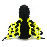 Costume d'araignée d'Halloween en gros pour animaux de compagnie, tenue de cosplay amusante pour chats et petits/moyens chiens, robe fantaisie en polyester et peluche