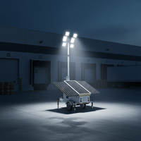 ENERGYFIT 70kWh Remorque mobile à axe unique pour tour solaire, éclairage LED blanc, indice de protection IP65, angle de faisceau 360°, panneau monocristallin Ra80