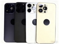 Coque arrière de téléphone portable 14promax en alliage d'aluminium, style barre violette, pièces de rechange complètes, 100 % compatible