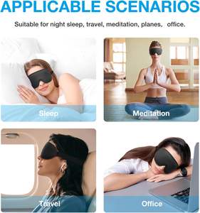 Masque <span class=keywords><strong>pour</strong></span> les yeux avec design 3D profilé bloquant la lumière sans pression sur les yeux 100PCS MOQ personnalisé - Product Image 6