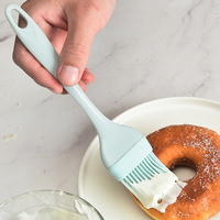 Ensemble de 3 ustensiles de cuisson pour barbecue : pinceau à huile, spatule en silicone, racloir de cuisine en silicone