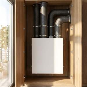 Système de ventilation à récupération de chaleur LANSTEP MVHR <span class=keywords><strong>avec</strong></span> <span class=keywords><strong>moteur</strong></span> EC, montage vertical pour la ventilation résidentielle - Product Image 6