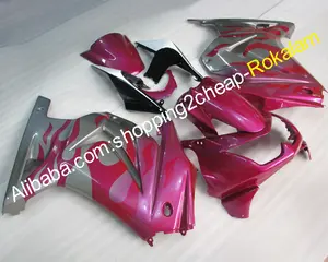 Motorbike Fit For Kawasaki EX 250R ZX250R ZX 250R ZX250 EX250 2008 2009 2010 2011 2012 Pink Silver Fairing Kit