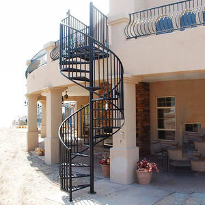 <span class=keywords><strong>JGN</strong></span> Stair-1 Nueva escalera de caracol giratoria prefabricada. Escalera de metal para exteriores duradera y ecológica Diseño simple para - Product Image 6