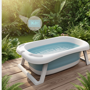 Bañera con Termómetro para Bebé, Bañera Plegable para Bebé, Tinas de Bebé - Product Image 6