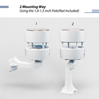 Capteur météo solaire 3-en-1 Ecowitt WS85 avec pluviomètre haptique, anémomètre ultrasonique et support de fixation pour mesurer les précipitations et le vent