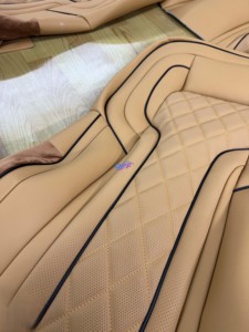 Fundas de asiento de alta calidad al por mayor de fábrica para <span class=keywords><strong>Mercedes</strong></span>-Benz <span class=keywords><strong>Vito</strong></span> reemplazo de 7 <span class=keywords><strong>plazas</strong></span> con asientos de cuero marrón Napa - Product Image 3