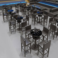 Table haute personnalisée de style industriel rétro, table et chaises pour bar, livehouse, meubles de discothèque, ensemble de meubles pour boîte de nuit