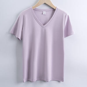 Customs 100% algodón para mujer V cuello camisetas con su impresión de diseño personalizado - Product Image 5