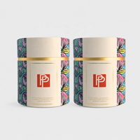 Emballage en tube de papier sur mesure, cylindre en carton rigide FSC, boîte ronde avec impression de logo pour bougie, cosmétique, cadeau