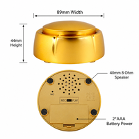 Bouton sonore MP3 de 4 Mo en plastique doré, dispositif de lecture vocale personnalisé pour cadeaux électroniques