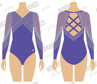Vêtements de gymnastique à manches longues pour filles, justaucorps de danse et de gymnastique personnalisés avec strass scintillants pour club universitaire
