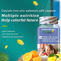 Complément Nutritionnel Multivitaminé Herbal Calcium Fer Zinc en Capsules Molles pour Enfants – Renforce l'Immunité et Améliore la Densité Osseuse – 100 Capsules