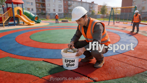 Granulés de caoutchouc EPDM polyvalents pour sols de jardin, patio et cour, design coloré, solution durable pour revêtements de sol extérieurs résidentiels - Product Image 3