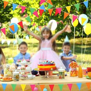 Guirlande de drapeaux publicitaires en polyester de haute qualité pour la décoration intérieure, avec logo personnalisé, bannière publicitaire, couleurs vives - Product Image 5