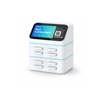 Estación de Alquiler de Baterías Portátiles HeyCharge OEM con Código QR, Pantalla LED de 8 Pulgadas, 8 Ranuras, 5000 mAh, Carga Compartida para Teléfonos Móviles