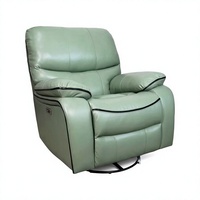 Canapé électrique confortable en cuir véritable pour salon, fauteuils inclinables de massage Haven